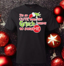 Load image into Gallery viewer, Grinch Holiday Black Shirts
