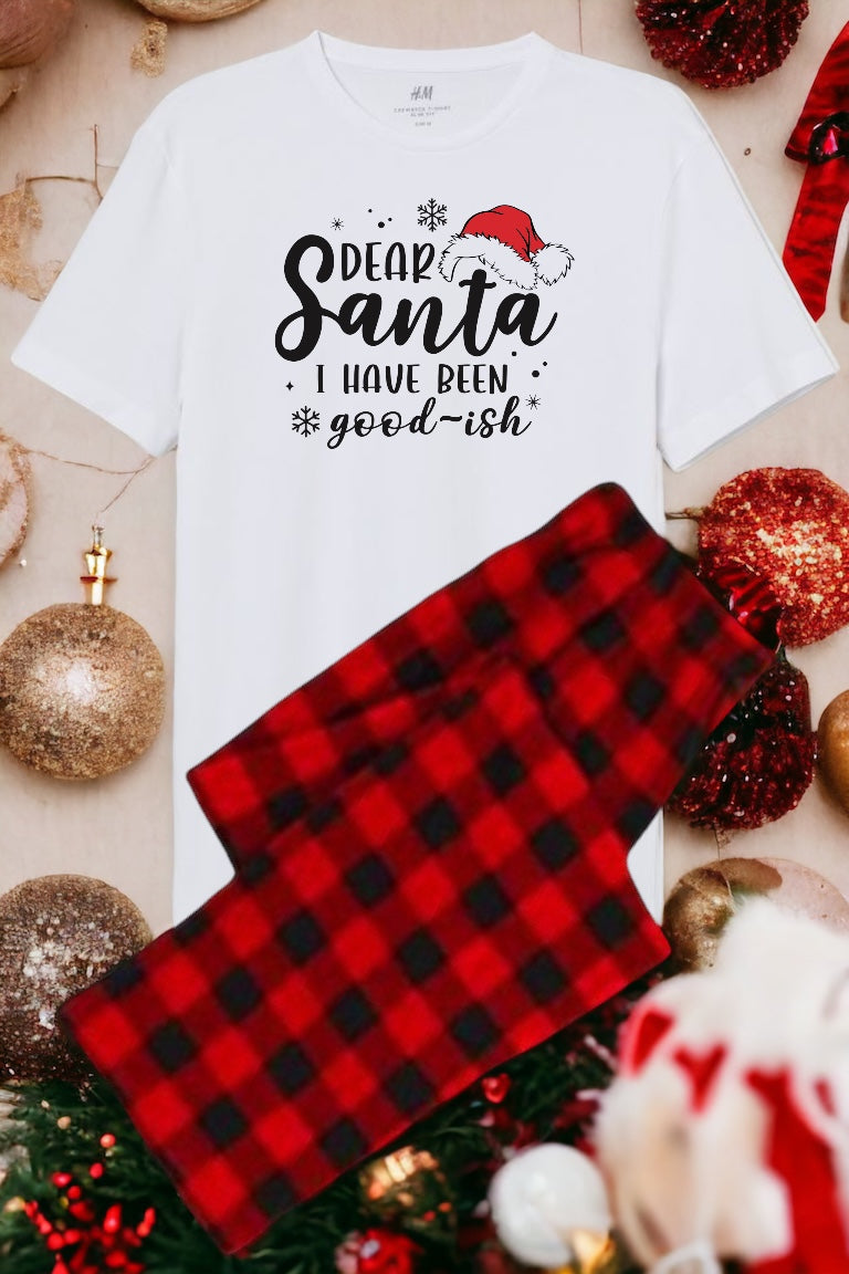 Dear Santa Family Pajamas (Adult Small-5X)