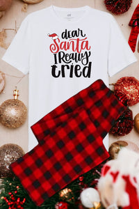 Dear Santa Family Pajamas (Adult Small-5X)