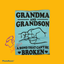 Load image into Gallery viewer, Grandma &amp; Grandson a bond that can&#39;t be broken shirt
