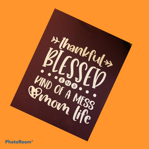 Thankful, Blessed, kind of a mess, Mom life!