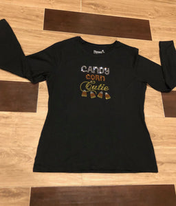 Candy Corn Cutie Bling T-Shirt