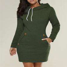 Load image into Gallery viewer, Plain Colored Hoodie Dress
